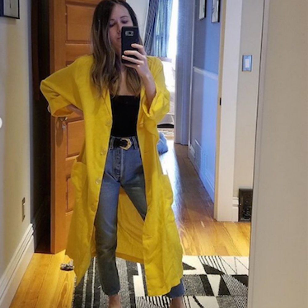 Vintage Yellow Smock Type Jacket